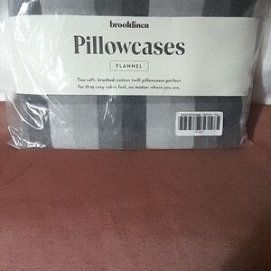 Brooklinen Black and Gray Flannel Pillowcases